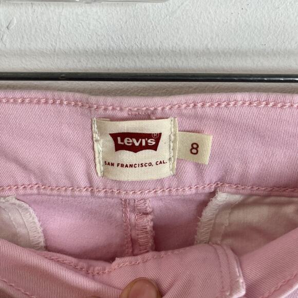Levi’s Women’s Chino Pants 8 Pink Ankle Cropped Tapered Stretch Mid Rise Cotton - Picture 4 of 6